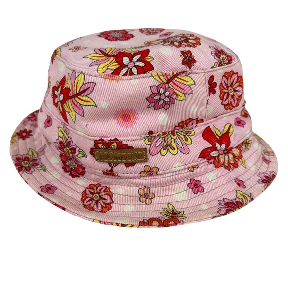 Dolce and Gabbana Vintage 90s Y2K Paisley Pink Bucket Hat - Picture 1 of 7